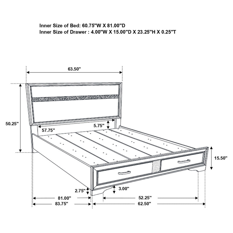 Miranda Bedroom Set with Storage - Ace Furniture and Decor