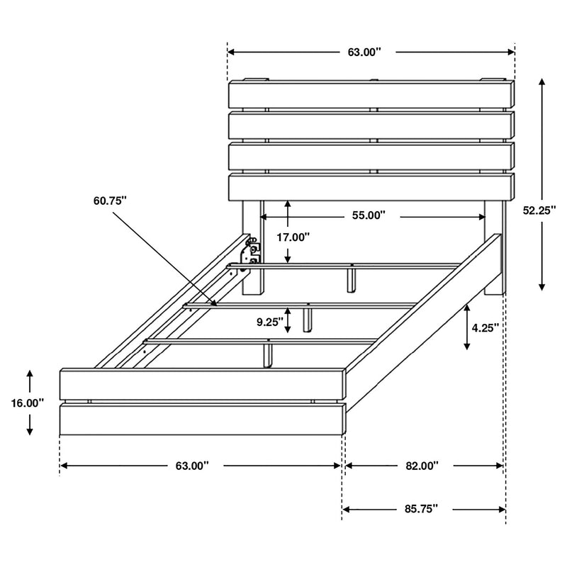 Brantford Wood Storage Panel Bed - Ace Furniture and Decor