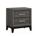 Watson 2-drawer Nightstand Grey Oak and Black - Ace Furniture and Decor