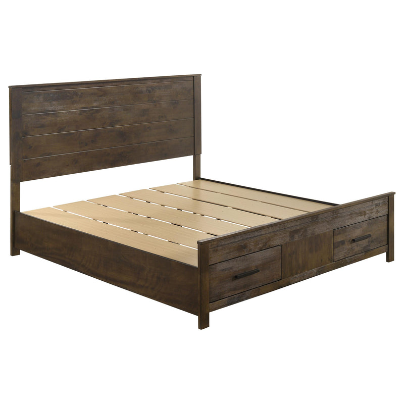 Woodmont Eastern King & Queen Storage Bed Rustic Golden Brown - Ace Furniture and Decor
