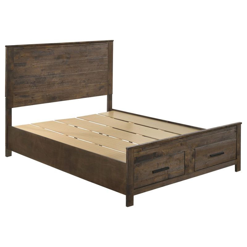 Woodmont Eastern King & Queen Storage Bed Rustic Golden Brown - Ace Furniture and Decor