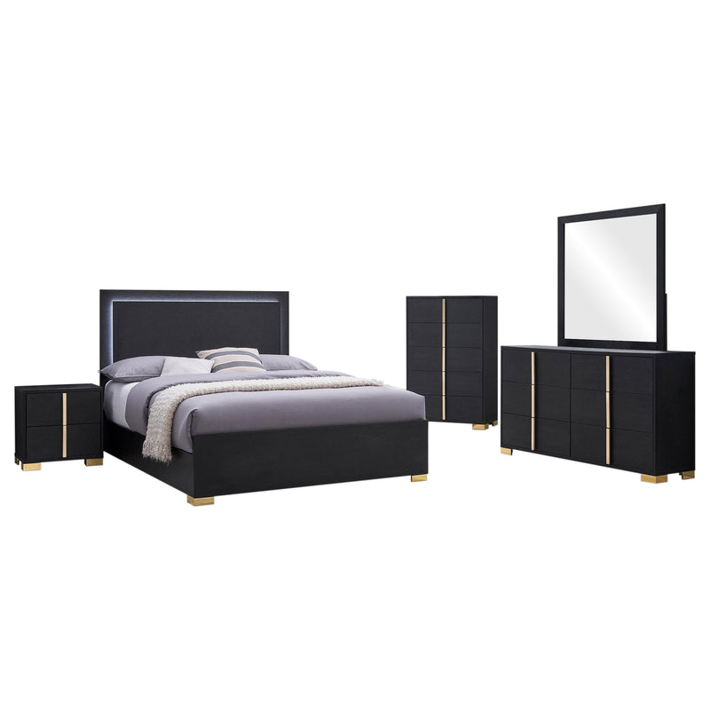 Marceline Bedroom Sets White & Black 4 & 5 Piece - Ace Furniture and Decor