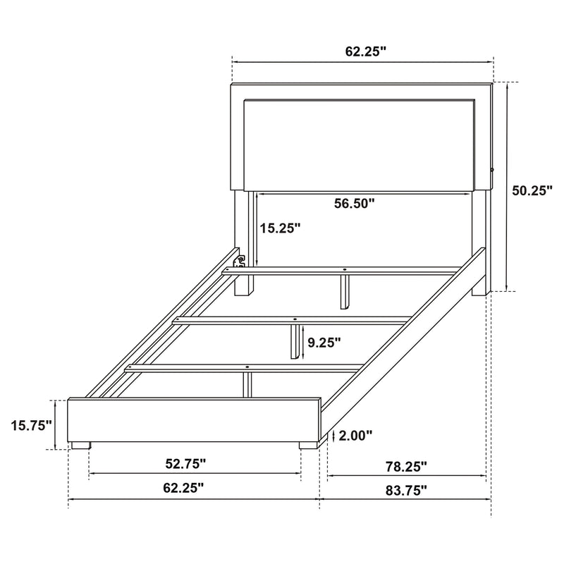 Marceline Beds White & Black Eastren King, Full, Twin, & Queen - Ace Furniture and Decor