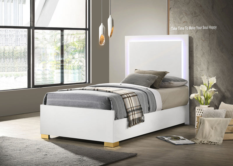 Marceline Beds White & Black Eastren King, Full, Twin, & Queen - Ace Furniture and Decor