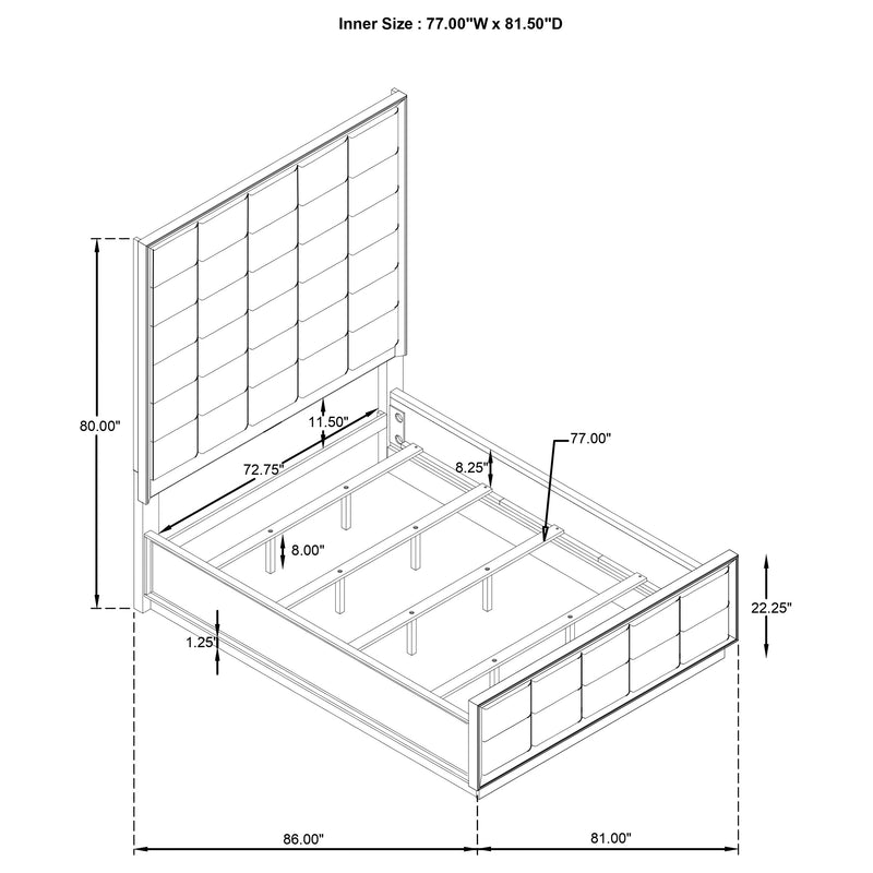 Durango California King, Eatren King, & Queen Bed - Ace Furniture and Decor