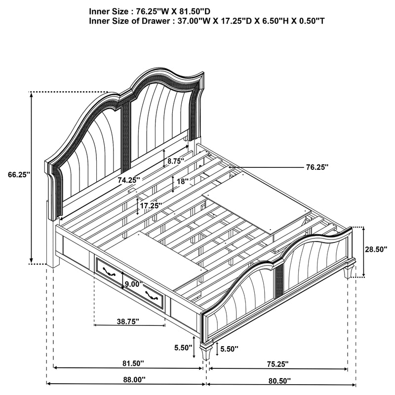 Evangeline 4 & 5 Piece Bedroom Set - Ace Furniture and Decor