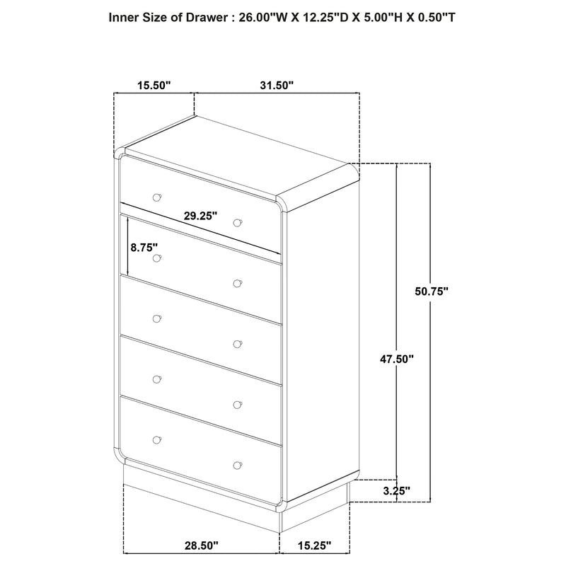 Cavelle 4 & 5 Piece Bedroom Set Queen & E.King - Ace Furniture and Decor