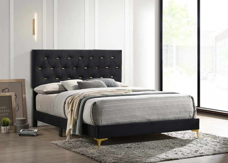 Kendall Panel Bed E.King, & Queen Black & White - Ace Furniture and Decor