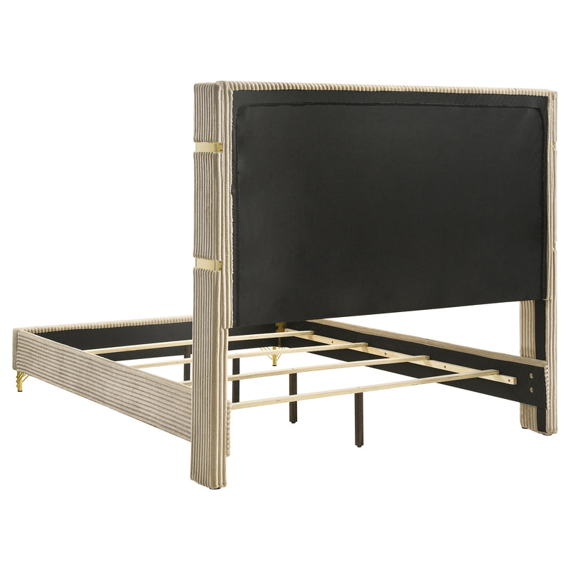 Lucia Eastern King & Queen Bed Beige & Grey - Ace Furniture and Decor