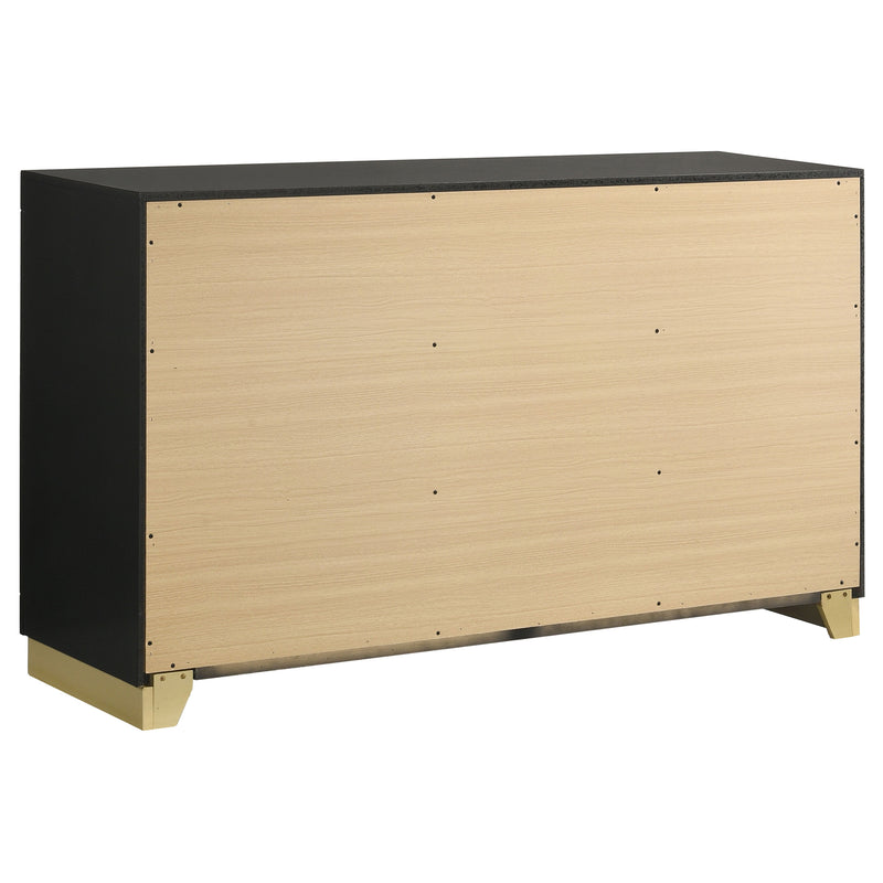 Caraway 4 Pc & Pc E.King, Cal.King, & Queen Bedroom Set Black & White - Ace Furniture and Decor