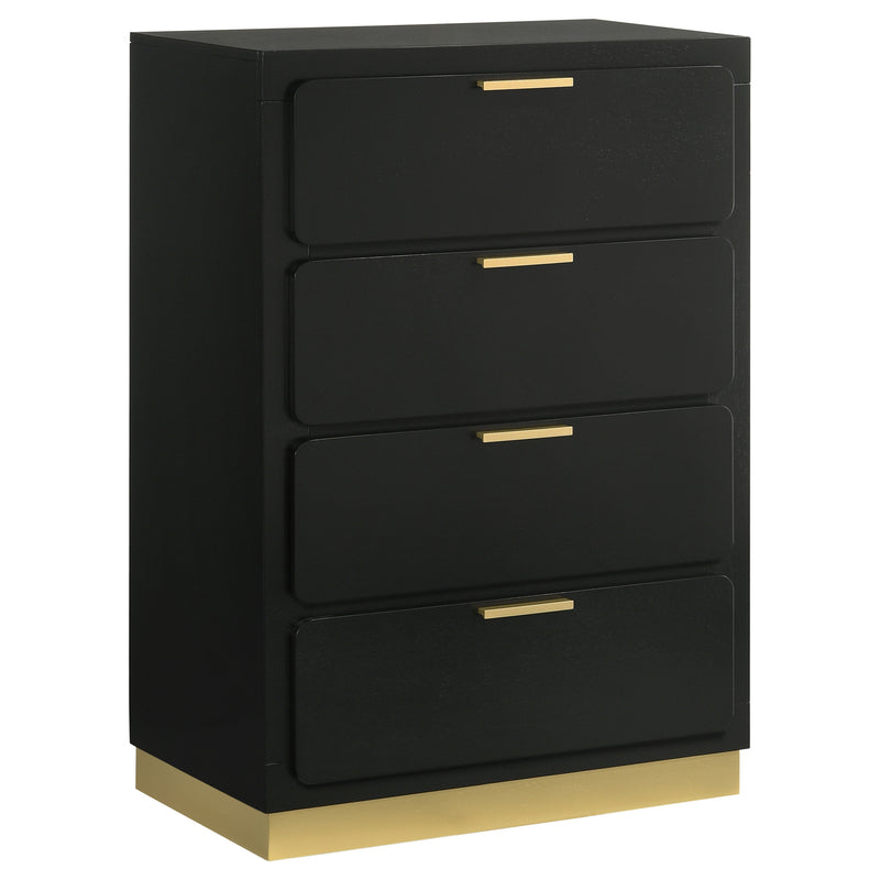 Caraway 4 Pc & Pc E.King, Cal.King, & Queen Bedroom Set Black & White - Ace Furniture and Decor