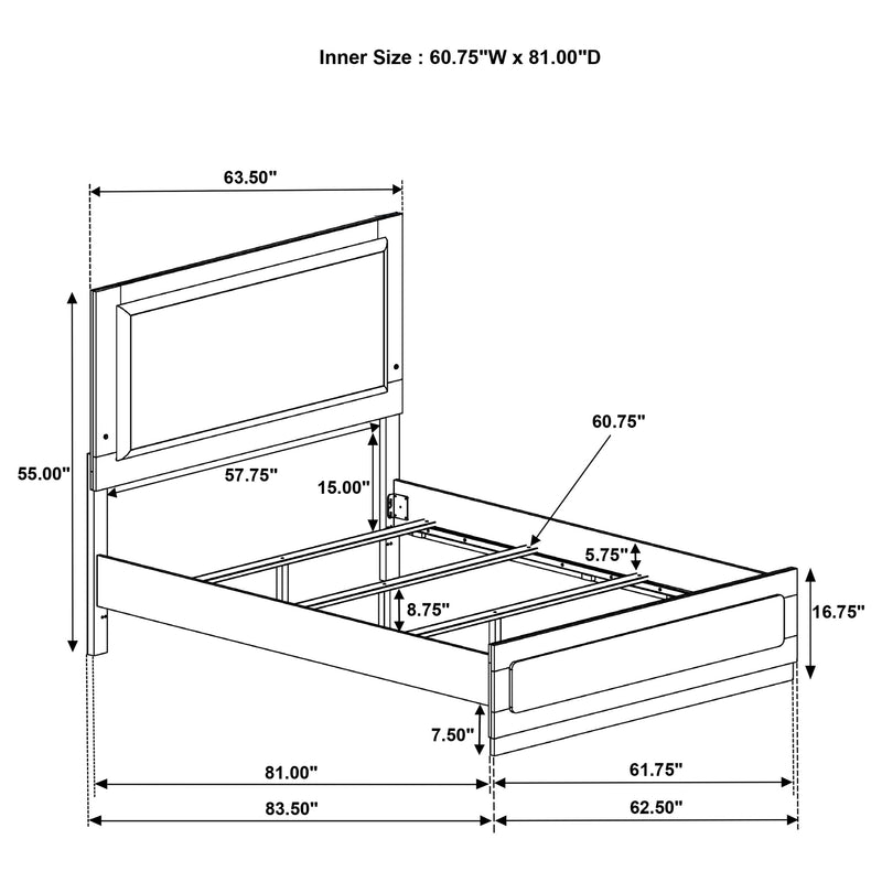 Caraway California King, E.King, & Queen Bed Black & White - Ace Furniture and Decor