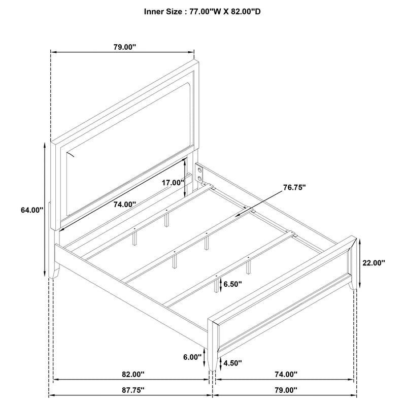 Marielle California King, E.King, & Queen Bed - Ace Furniture and Decor