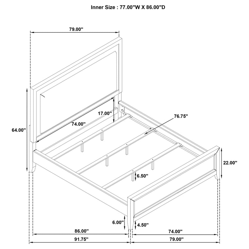 Marielle California King, E.King, & Queen Bed - Ace Furniture and Decor