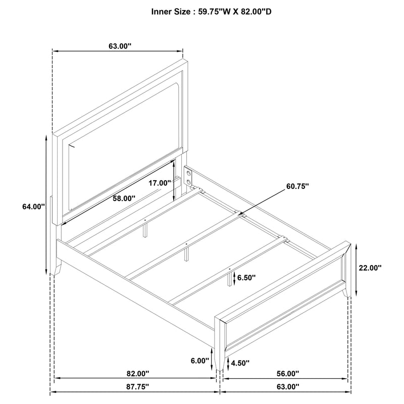 Marielle California King, E.King, & Queen Bed - Ace Furniture and Decor