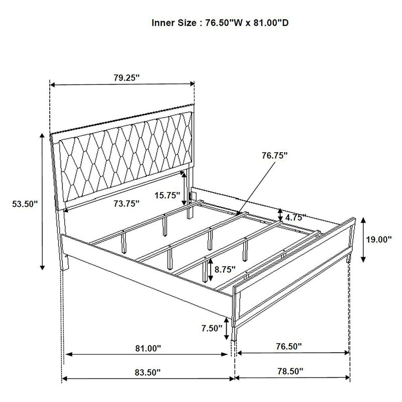 Sonora California King, E.King, & Queen Bed - Ace Furniture and Decor