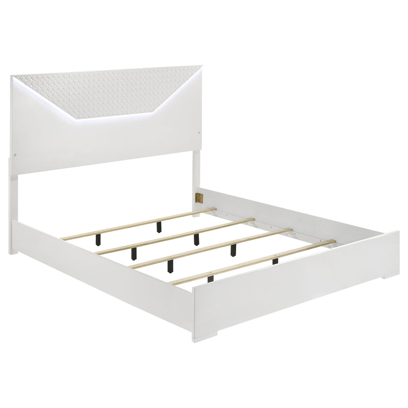 Ives 4 & 5 Piece Bedroom Set E.king & Queen White & Grey - Ace Furniture and Decor
