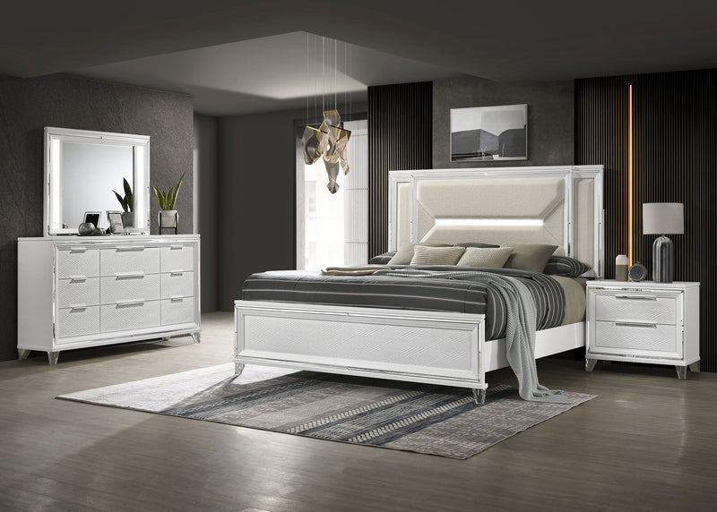 Marmore 4 & 5 Pc E.king, Cal.king, & Queen Bedroom Set - Ace Furniture and Decor