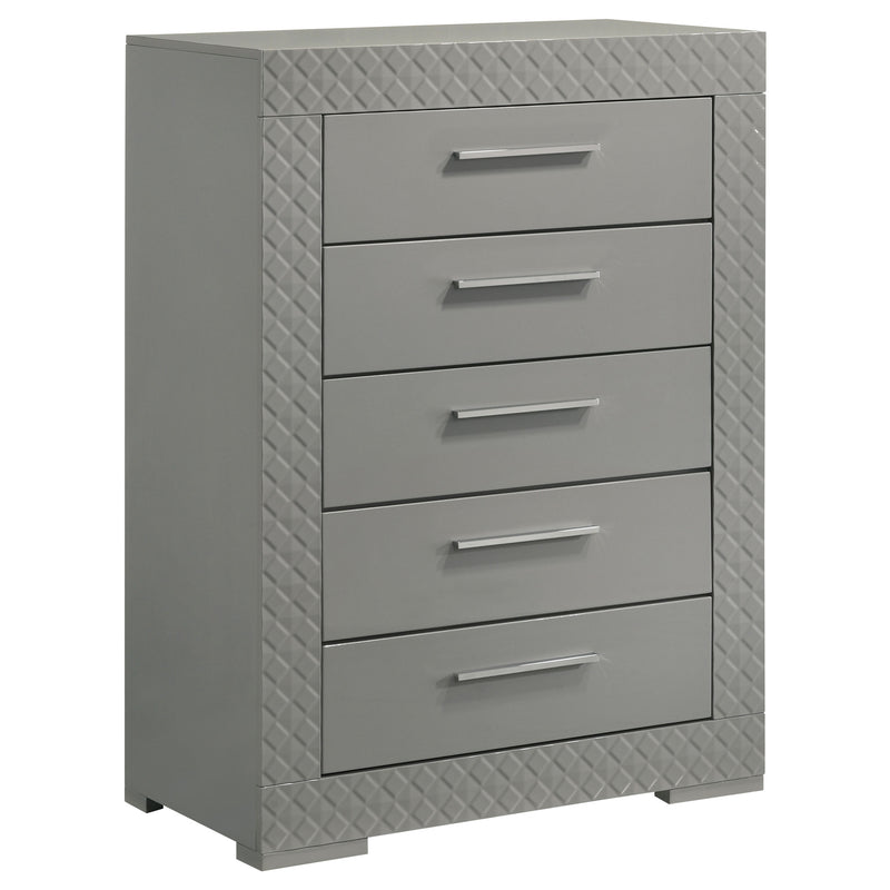 Ives 4 & 5 Piece Bedroom Set E.king & Queen White & Grey - Ace Furniture and Decor