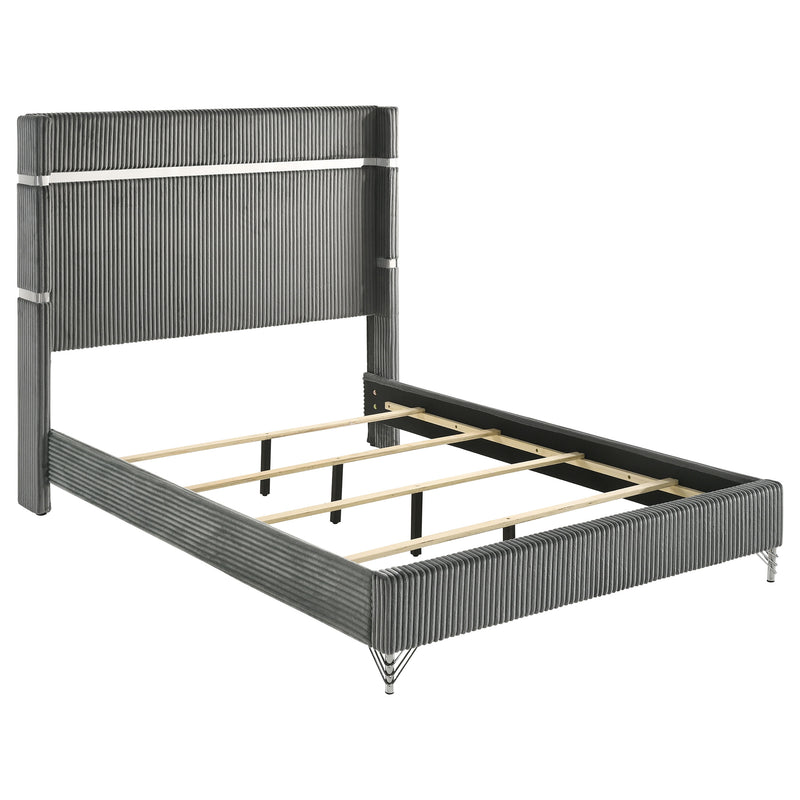 Lucia Eastern King & Queen Bed Beige & Grey - Ace Furniture and Decor