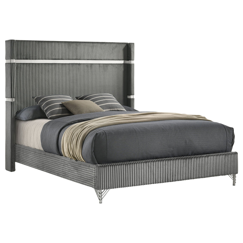 Lucia Eastern King & Queen Bed Beige & Grey - Ace Furniture and Decor