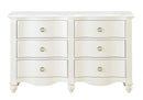 Meghan 6 Drawer Dresser in White 2058WH-5