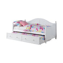 Julie Ann Twin Daybed with Trundle White - Ace Furniture and Decor