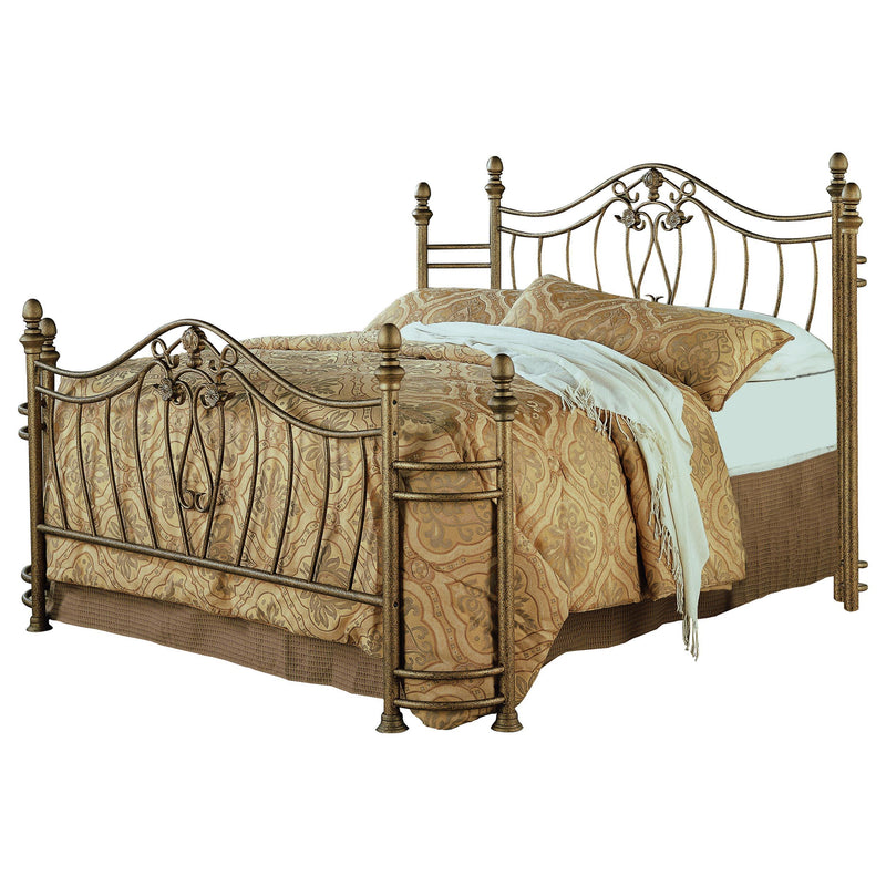 Sydney Eastern King & Queen Bed Antique Brushed Gold - Ace Furniture and Decor