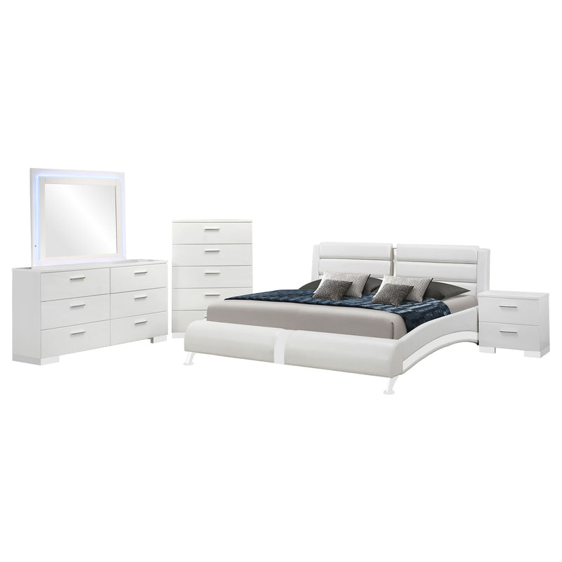Jeremaine 5 Pc Bedroom Sets White - Ace Furniture and Decor