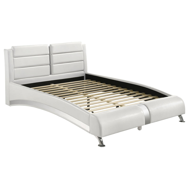 Jeremaine California King, E.King, & Queen Upholstered Bed White - Ace Furniture and Decor