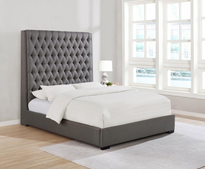 Camille Tall Tufted California King, E.King & Queen Bed Grey - Ace Furniture and Decor