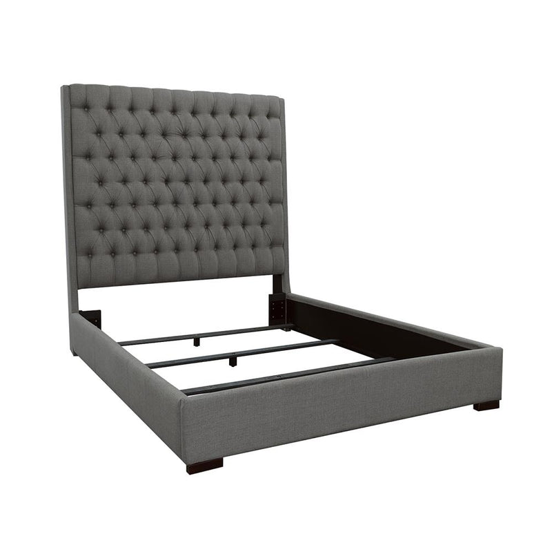 Camille Tall Tufted California King, E.King & Queen Bed Grey - Ace Furniture and Decor