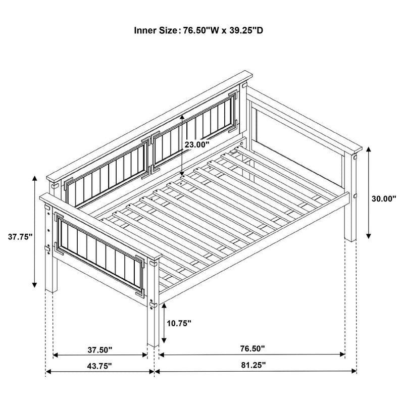 Oakdale Wood Twin Daybed with Trundle Rustic Honey - Ace Furniture and Decor