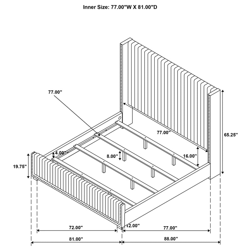 Natasha California King, E.King & Queen Bed - Ace Furniture and Decor