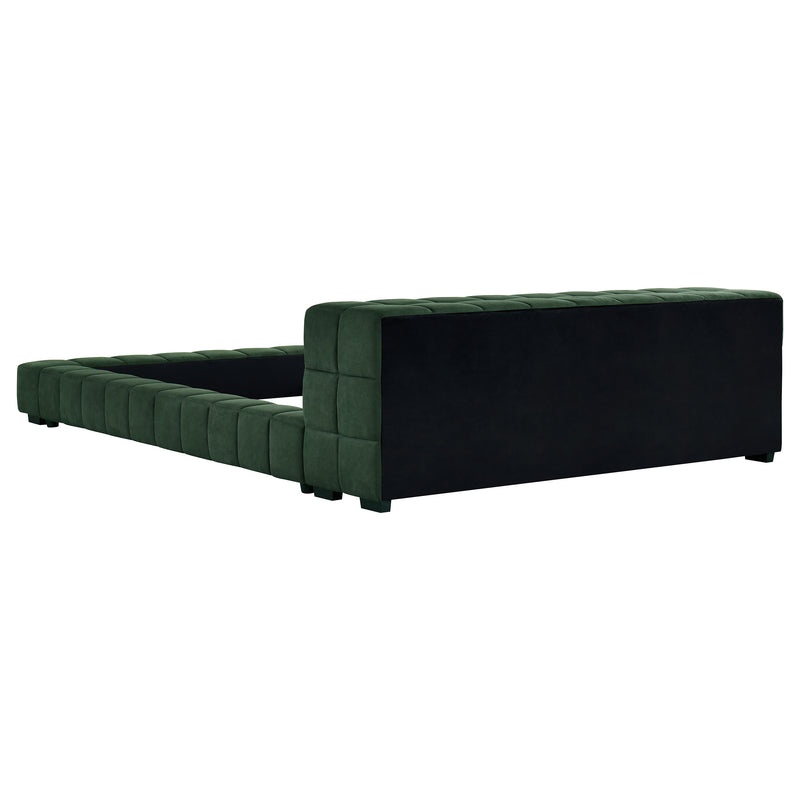 Trinity California King, E.king, Queen, & Full Bed Green & Light Taupe - Ace Furniture and Decor