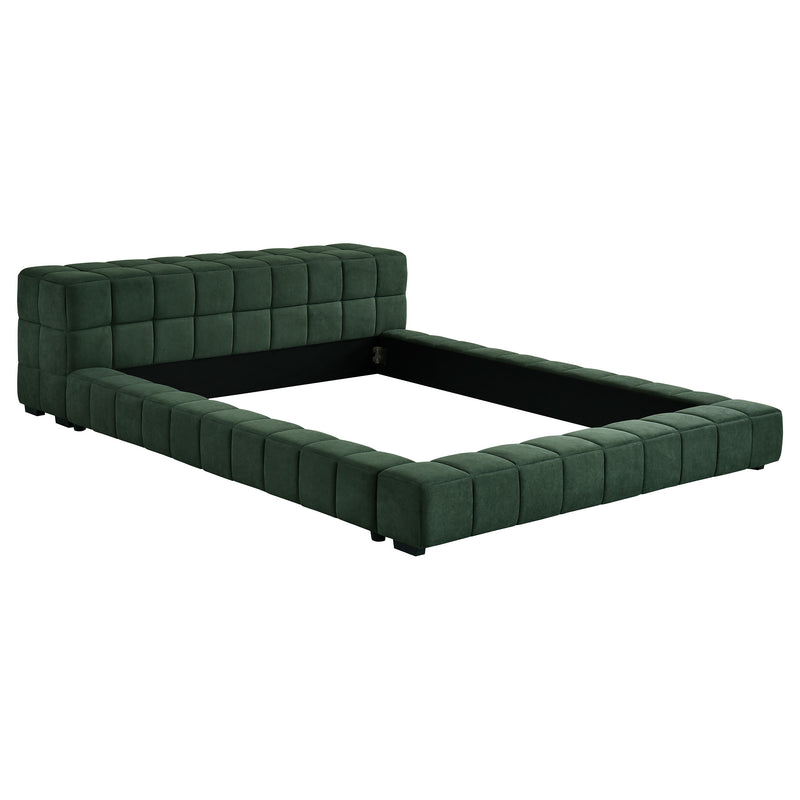 Trinity California King, E.king, Queen, & Full Bed Green & Light Taupe - Ace Furniture and Decor