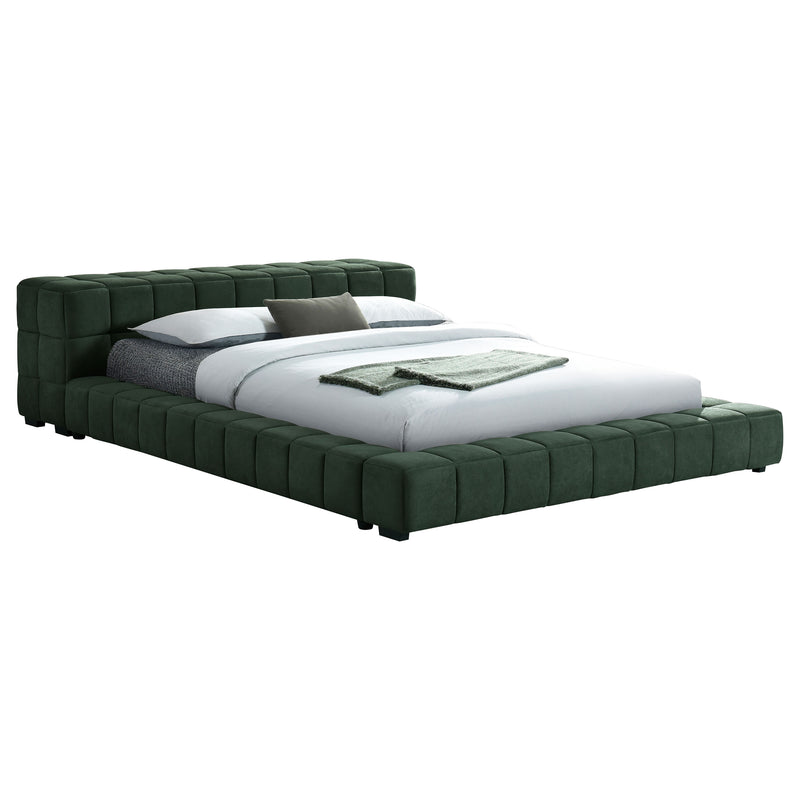 Trinity California King, E.king, Queen, & Full Bed Green & Light Taupe - Ace Furniture and Decor