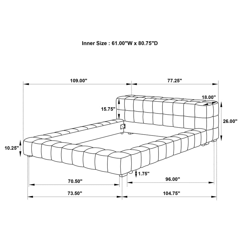 Trinity California King, E.king, Queen, & Full Bed Green & Light Taupe - Ace Furniture and Decor