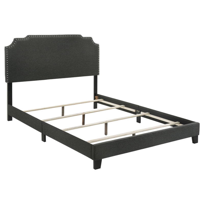 Tamarac Upholstered Nailhead Full, Eastern King & Queen Bed Beige & Grey - Ace Furniture and Decor