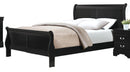 Mayville Queen Sleigh Bed in Black 2147BK-1