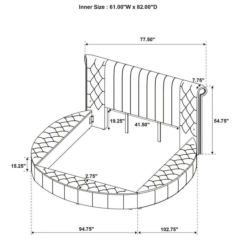 Sonya Eastern King & Queen Bed - Ace Furniture and Decor