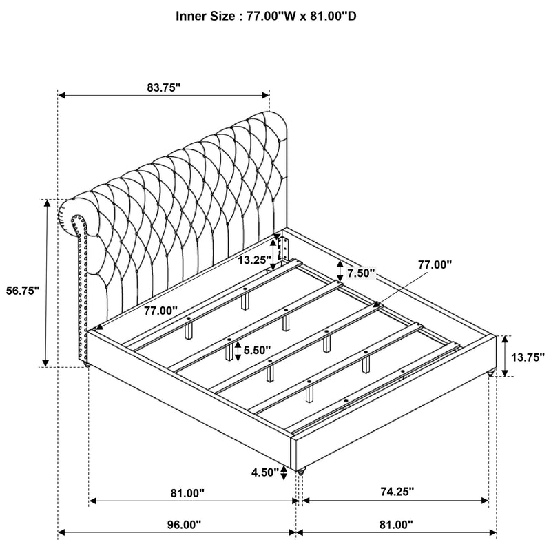 Devon California King, Full, Eastren King, & Queen Bed - Ace Furniture and Decor