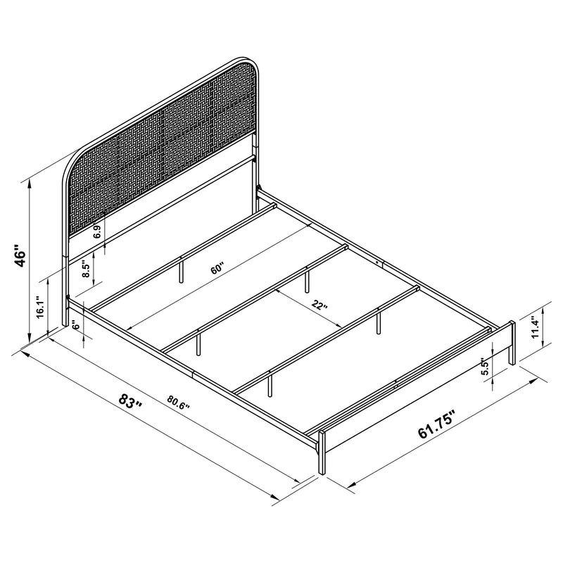 Amherst Eastern King, Queen, Full, & Twin Bed White & Black