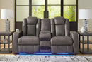 Fyne-Dyme Power Reclining Loveseat with Console - Ace Furniture and Decor