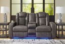 Fyne-Dyme Power Reclining Loveseat with Console - Ace Furniture and Decor