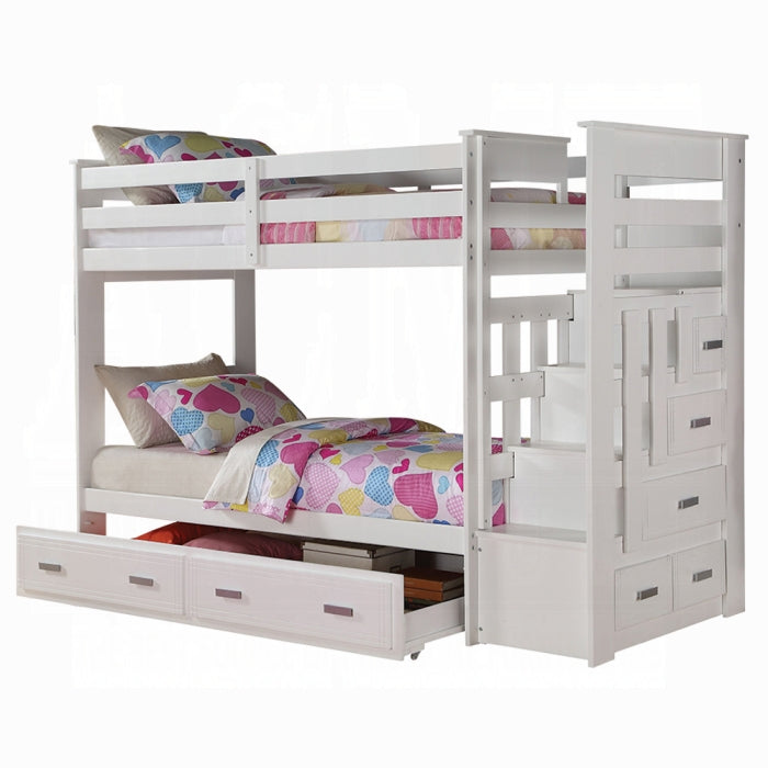 Allentown Twin-Twin Bunk Bed With Trundle and Storage - Ace Furniture and Decor