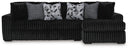 Midnight-Madness Sectional with Chaise