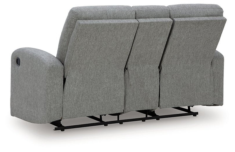 Gauntlet Reclining Loveseat with Console - Ace Furniture and Decor