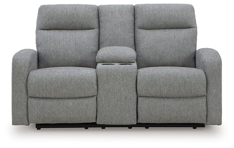 Gauntlet Reclining Loveseat with Console - Ace Furniture and Decor