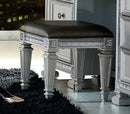 Bevelle Vanity Stool in Silver 1958-14